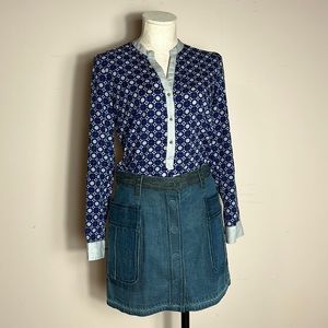Marc Jacobs Cotton Large Pocket Mini Jean Skirt Bergdorf Goodman size 2